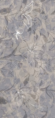 Керамогранит Meissen Floresta 17551 цветы синий ректификат 60x120
