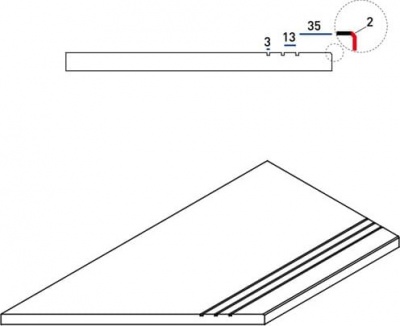 Керамогранит Italon 620090000285 Contempora X2 PURE BORDO GRIP SX 30x60