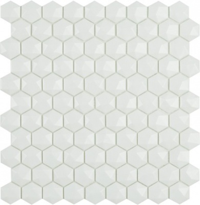 Мозаика Hex Nordic № 910 D Белый (на сетке)
