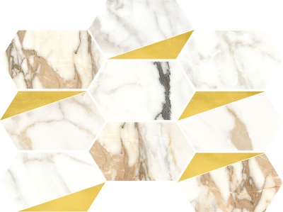 Плитка Luce Oro Decoro Esagona Rame Satin 26x35