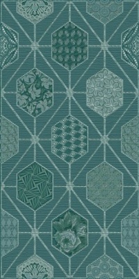 Плитка Декор Devore Indigo Geometria 31.5x63