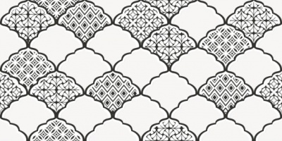 Настенная плитка Lasselsberger декор Эллен 1641-8647 20x40 черно-белая
