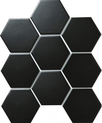 Мозаика Hexagon big Black Matt (SBH4810) 25.6х29.5